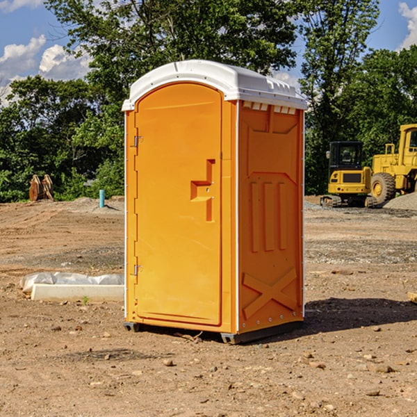 how often are the porta potties cleaned and serviced during a rental period in Lockwood